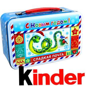 Сладкий подарок на Новый Год в картонной упаковке весом 430 грамм по цене 2136 руб в Волгодонске