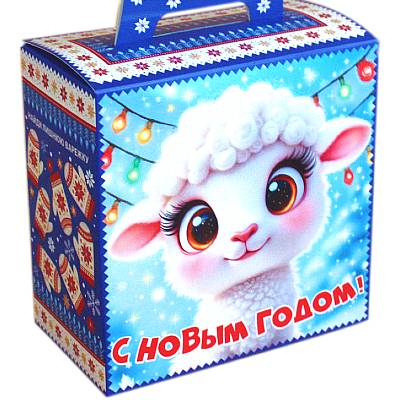 Сладкий подарок на Новый Год в картонной упаковке весом 600 грамм в Волгодонске