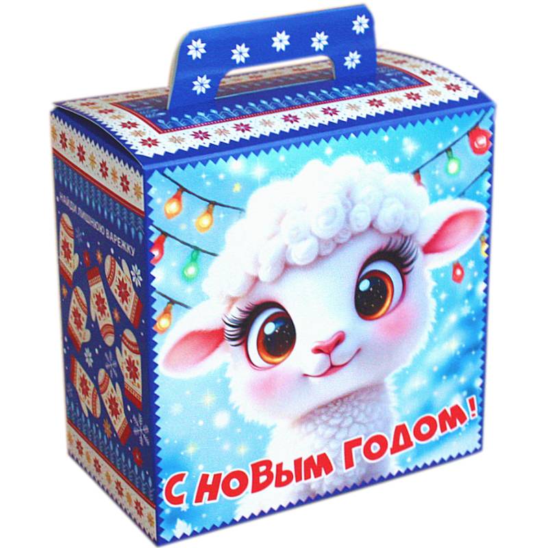 Сладкий подарок на Новый Год в картонной упаковке весом 600 грамм в Волгодонске
